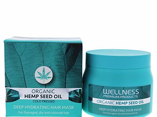 Wellness Premium Products Organic Hemp Seed Oil Deep Hydrating Hair Mask Unisex Mask I0095757 16.91 Fl Oz (Pack of 1)